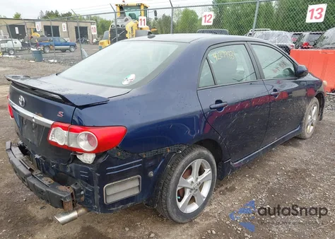 2011 Toyota Corolla S from USA, damaged, VIN 2T1BU4EE4BC593797